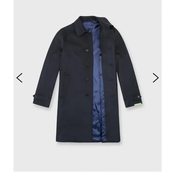 Sid Mashburn - Tailored Traveler’s Trench - Wool/Cashmere - Navy - Medium - Picture 11 of 12